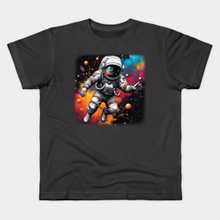 Astronaut spacewalk, graffiti style Kids T-Shirt